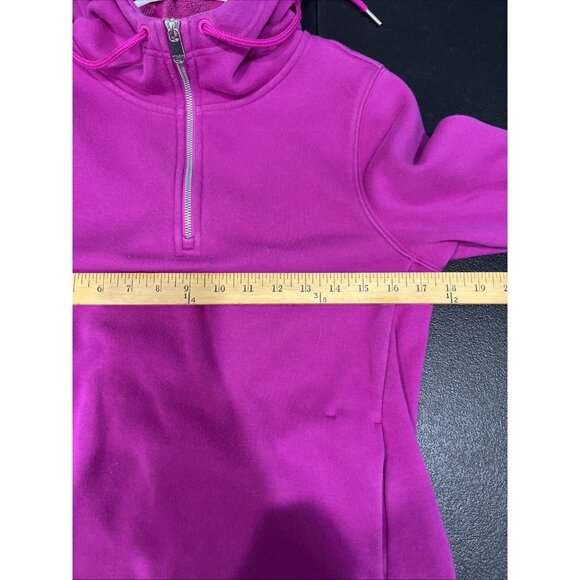 Athleta Cozy Karma Sweater Womens XS Pink 1/4 Zip Hoodie Pullover Fleece Running - Picture 9 of 10